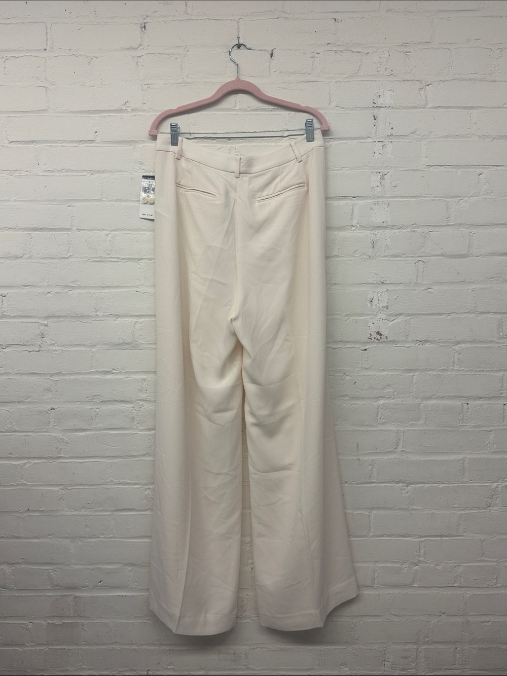 NWT Lauren Ralph Lauren Double-Faced Georgette Wide-Leg Pant Ivory - Picture 6 of 9
